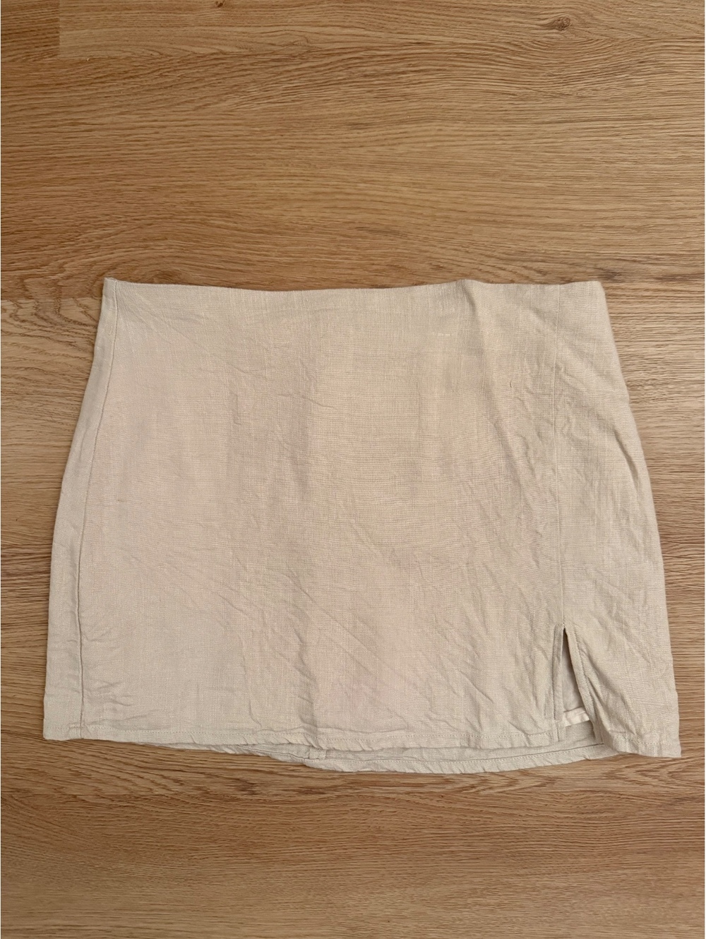 LULUs S linen Tan Beige Skirt